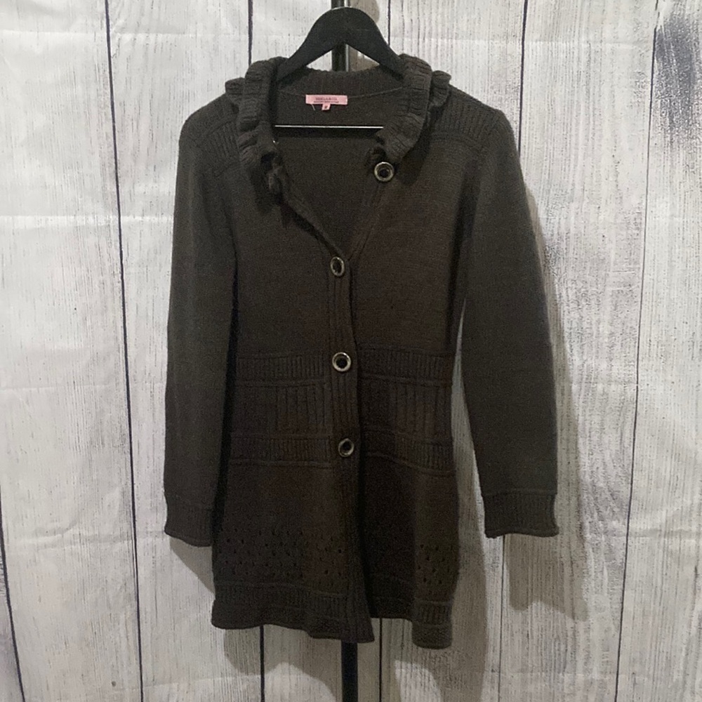 Hekla & Co Brown Cardigan Sweater Medium
